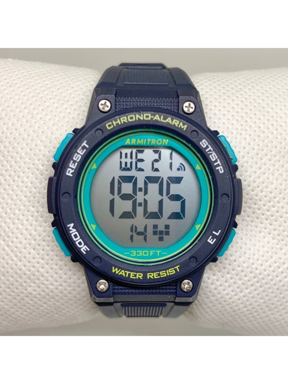 Armitron pro sports digital women’s watch blue tone multifunction 37mm running